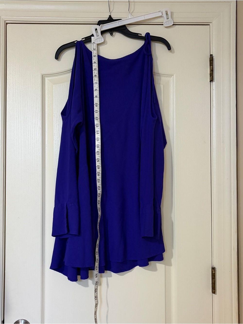 Vibrant Royal Blue/Purple Cold-Shoulder Tunic - Picture 7 of 10